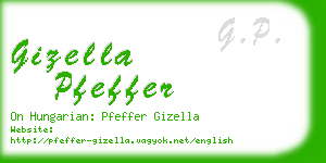 gizella pfeffer business card